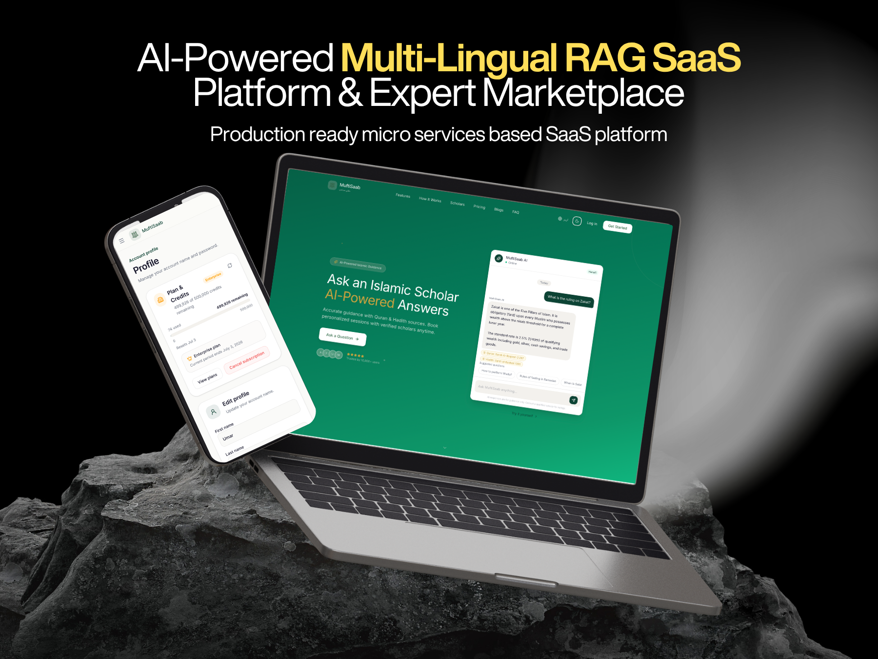 AI-Powered Multi-Lingual RAG SaaS Platform & Expert Marketplace